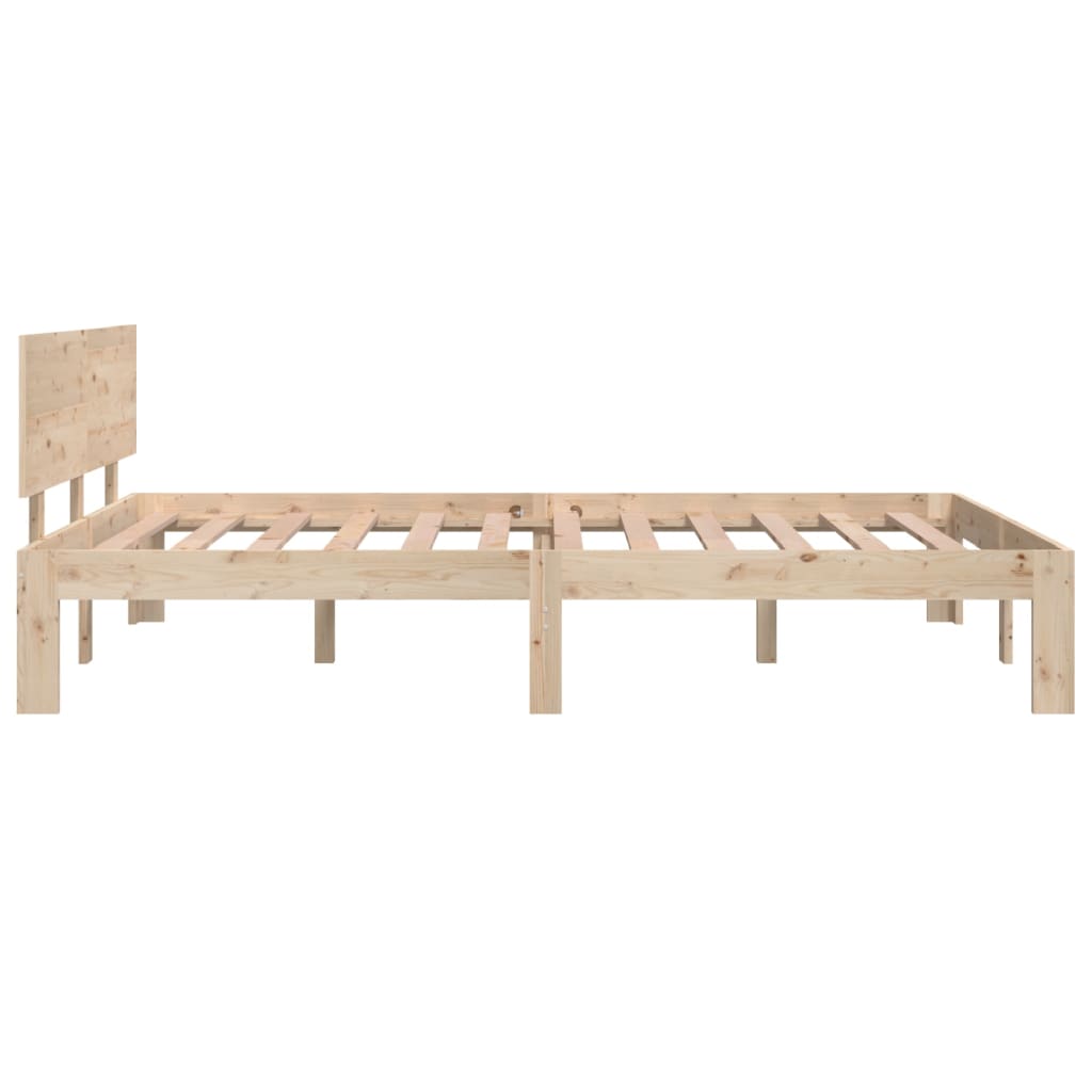 vidaXL Rama łóżka, lite drewno, 120x190 cm, podwójna