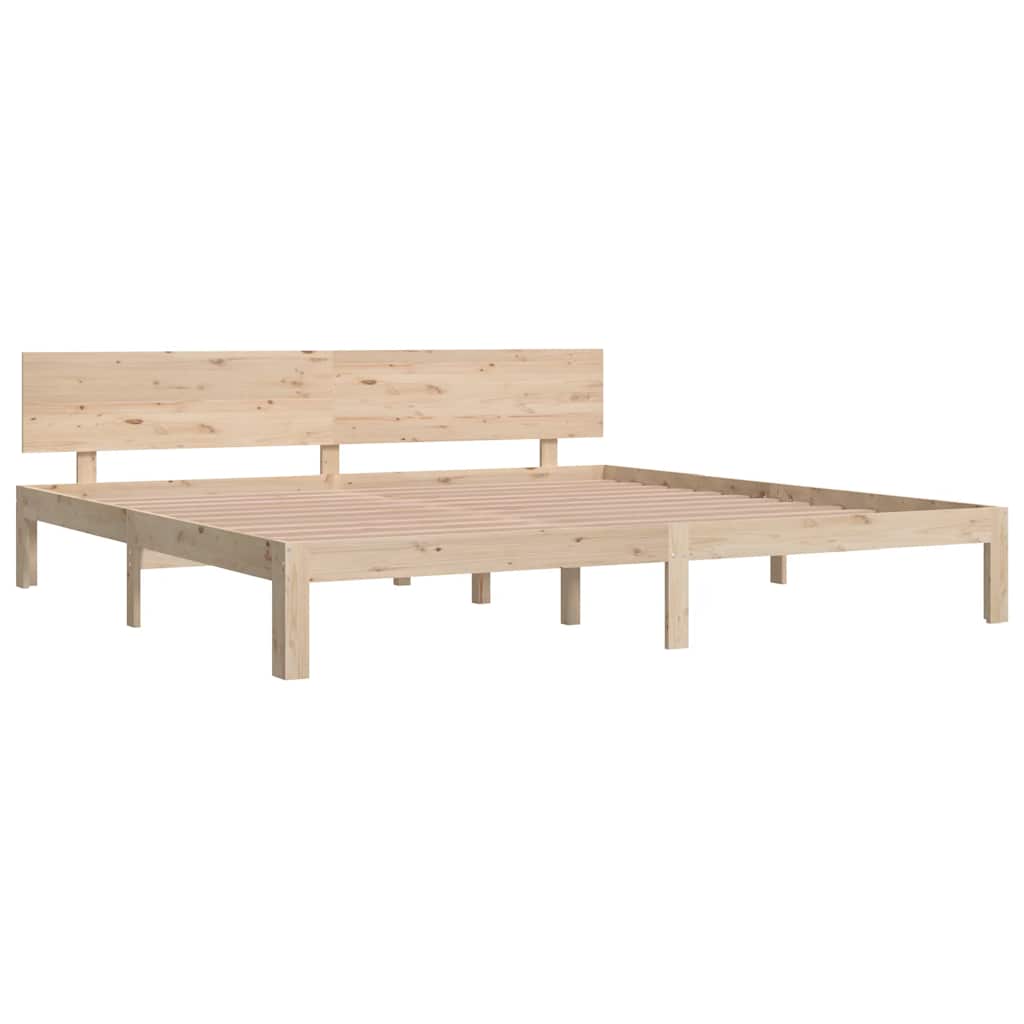 vidaXL Rama łóżka, lite drewno sosnowe, 200 x 200 cm