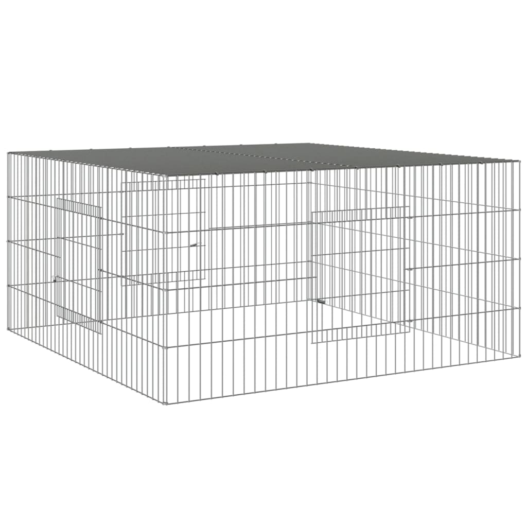 vidaXL Klatka dla królika, 110x110x55 cm, galwanizowane żelazo