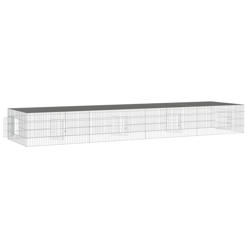 vidaXL Klatka dla królika, 4 panele, 433x109x54 cm, żelazo