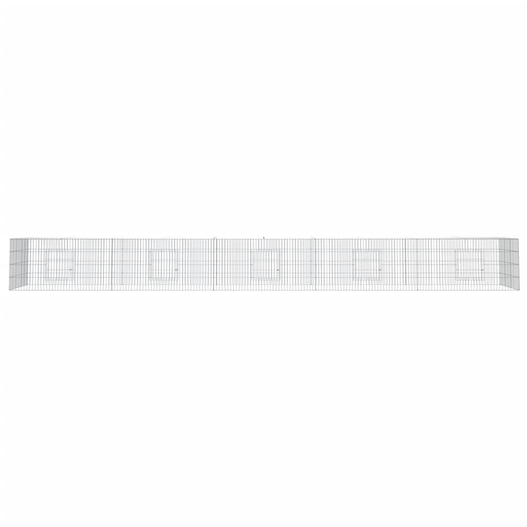 vidaXL Klatka dla królika, 5 paneli, 541x109x54 cm, żelazo