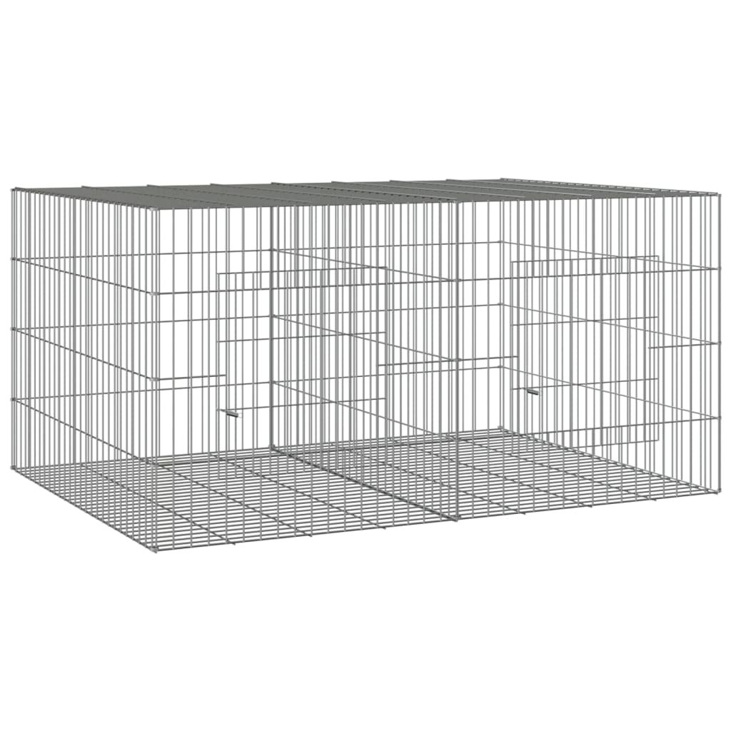 vidaXL Klatka dla królika, 2 panele, 110x79x54cm, galwanizowane żelazo