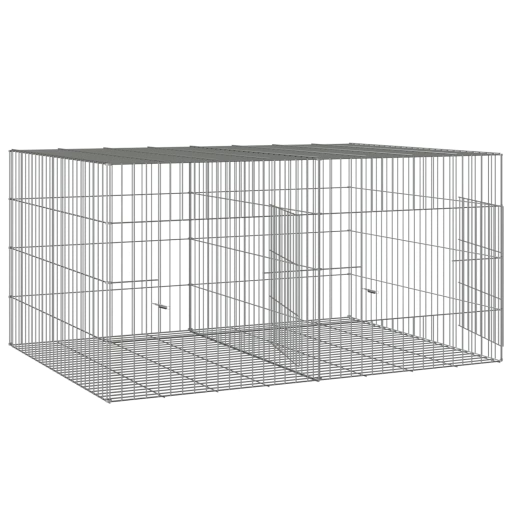 vidaXL Klatka dla królika, 2 panele, 110x79x54cm, galwanizowane żelazo