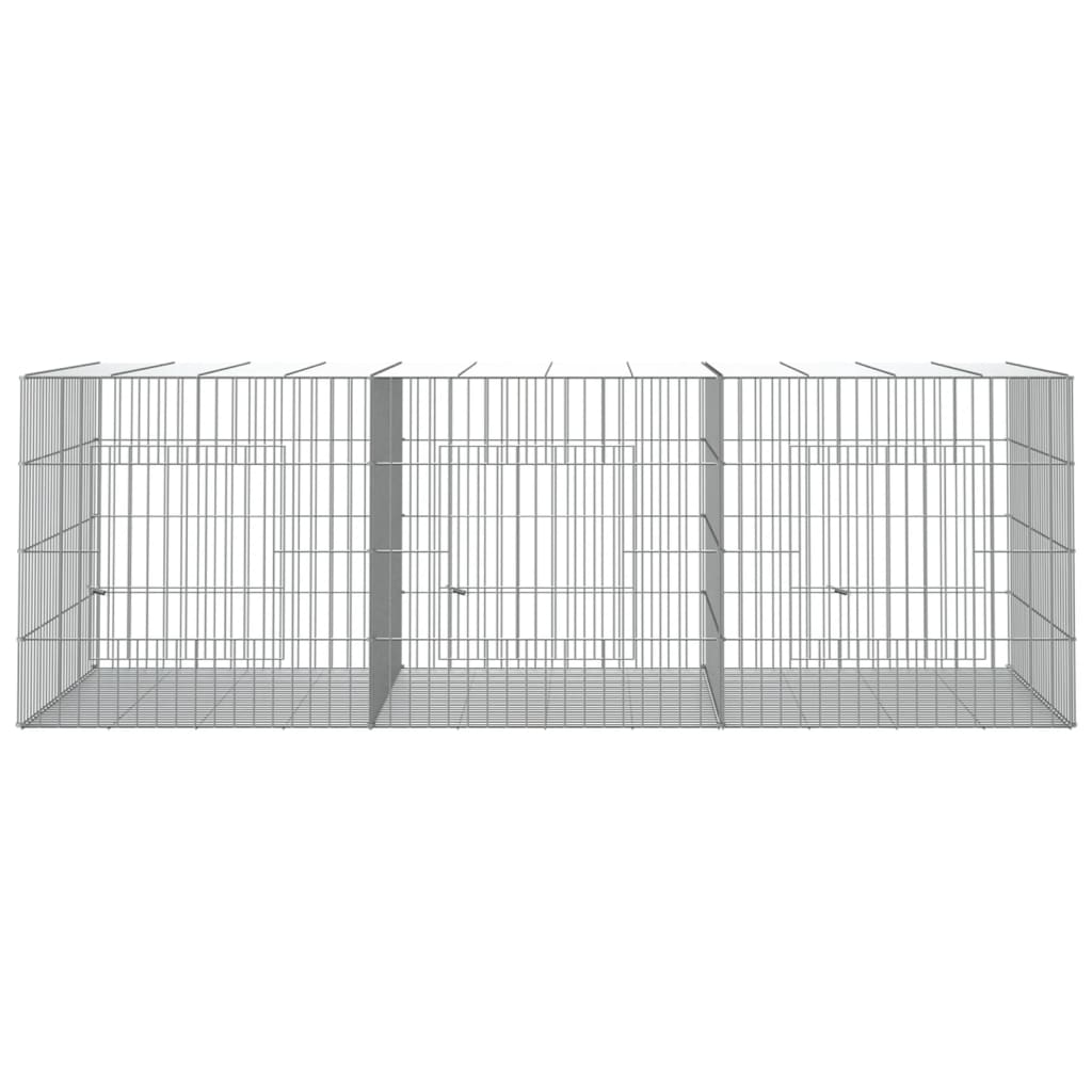 vidaXL Klatka dla królika, 3 panele, 163x79x54cm, galwanizowane żelazo