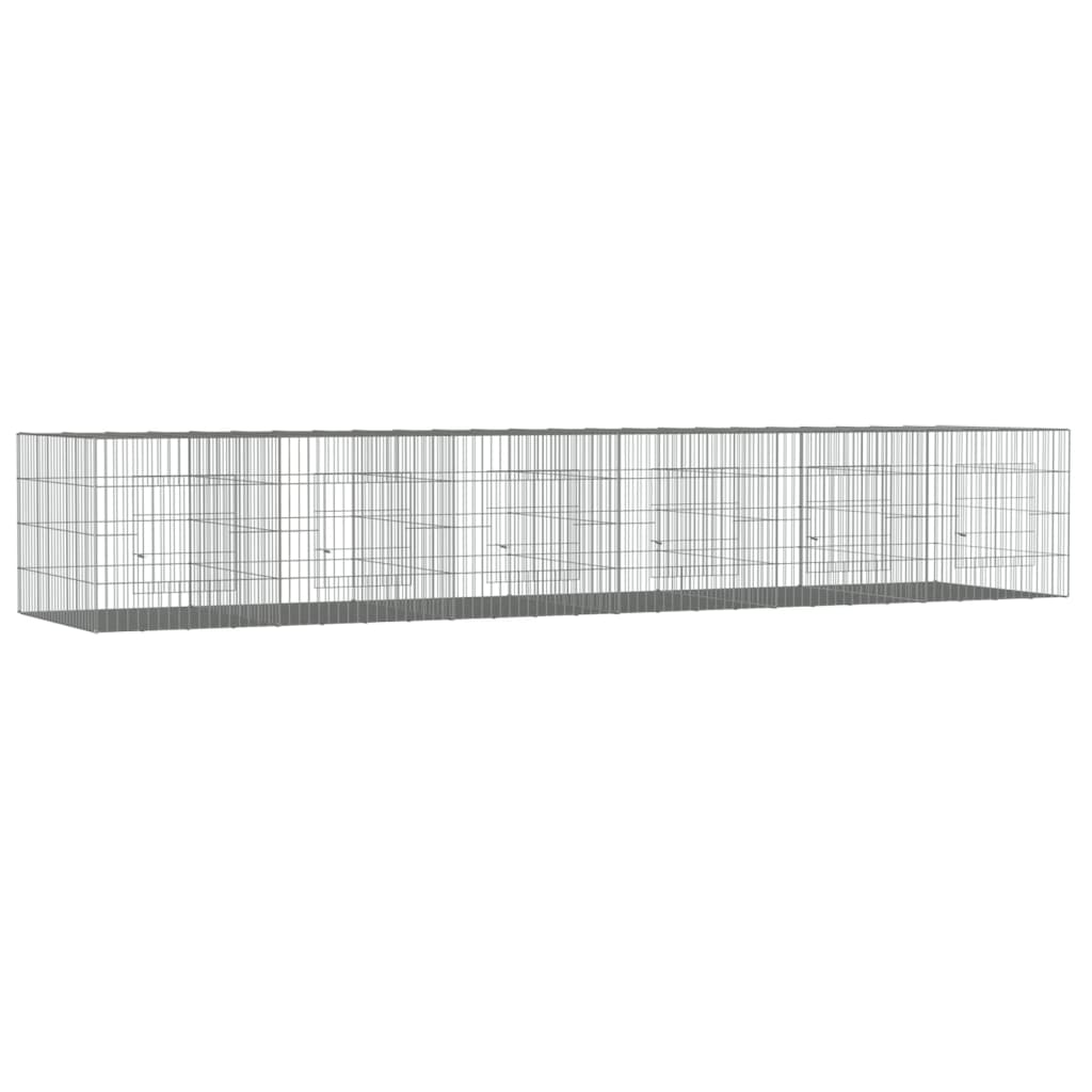 vidaXL Klatka dla królika, 6 paneli, 327x79x54cm, galwanizowane żelazo