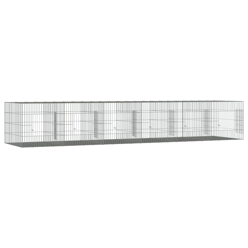 vidaXL Klatka dla królika, 6 paneli, 327x79x54cm, galwanizowane żelazo