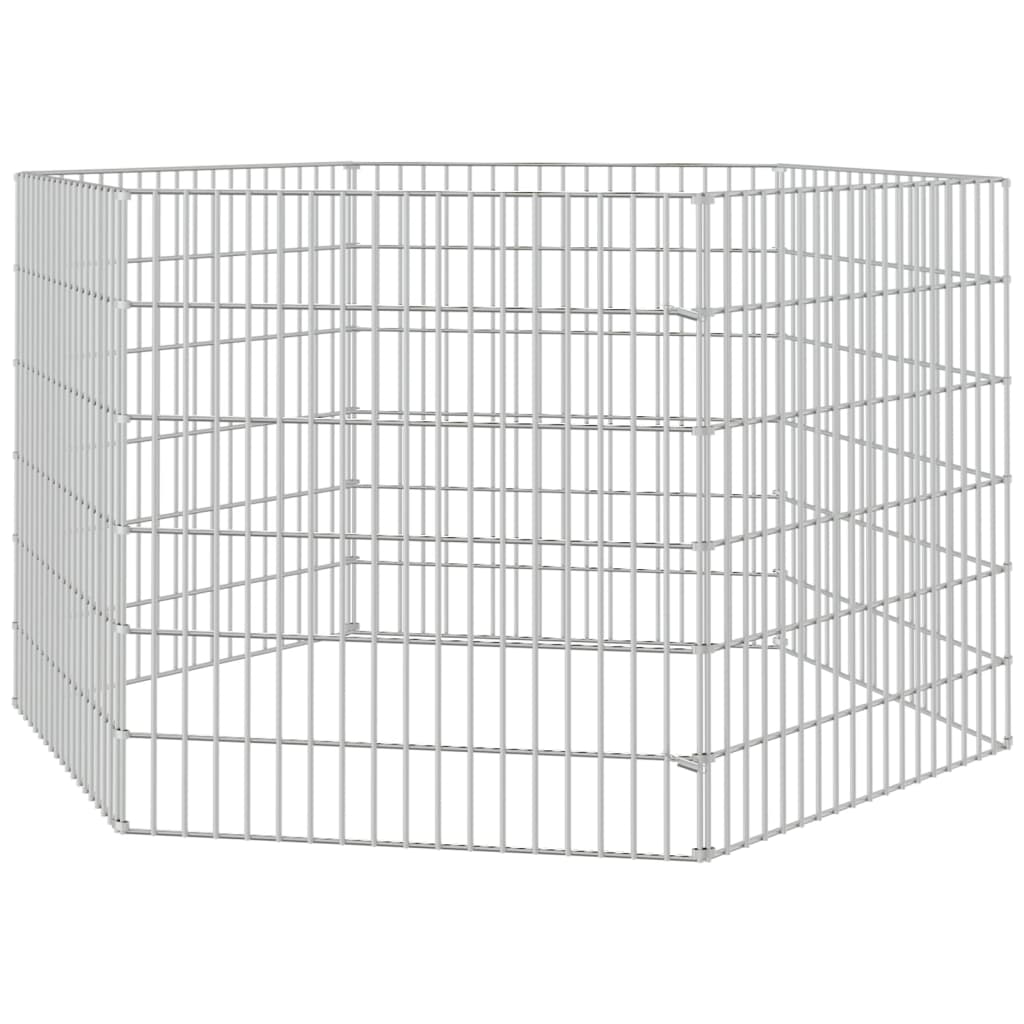 vidaXL Kojec dla zwierząt, 6 paneli, 54x60 cm, galwanizowane żelazo