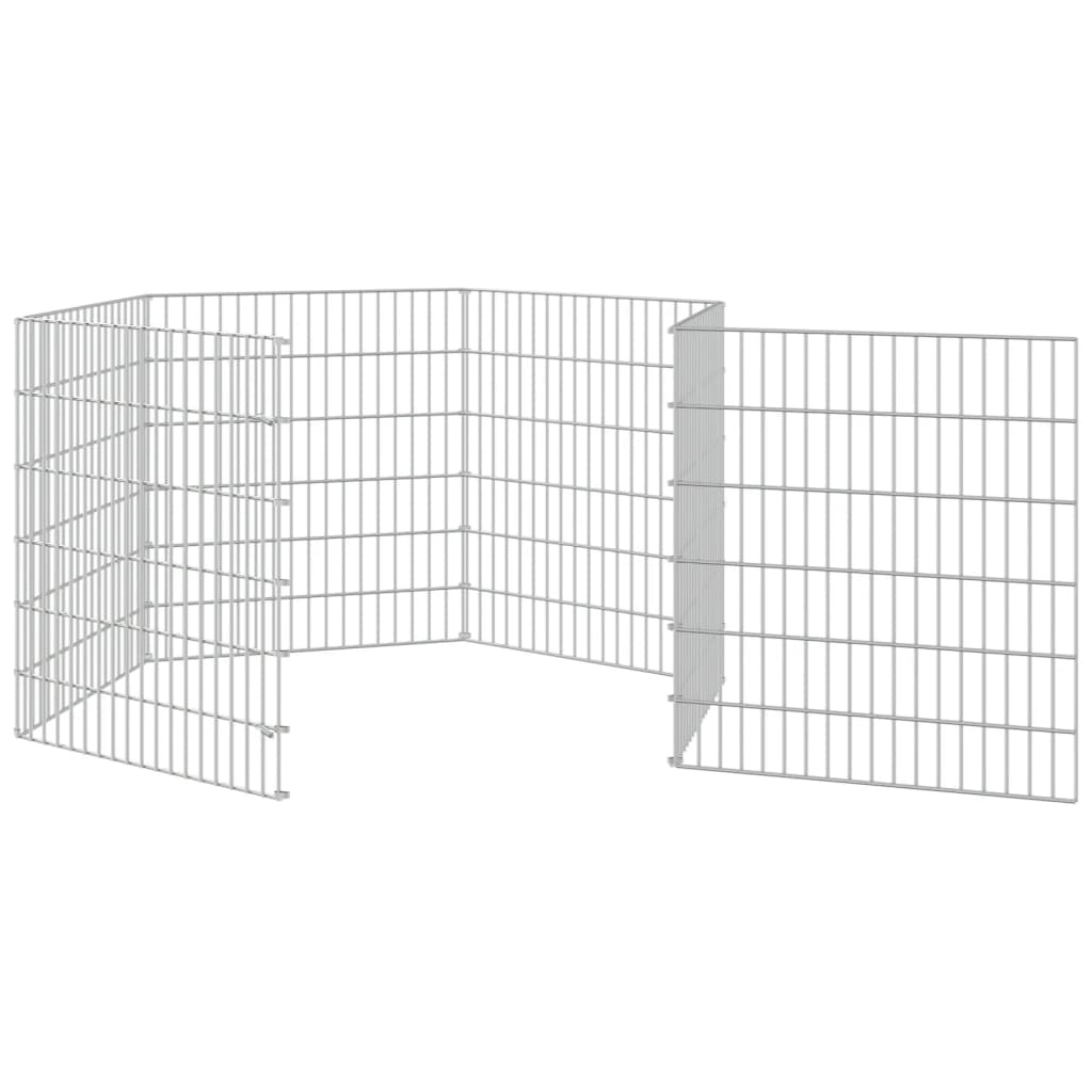 vidaXL Kojec dla zwierząt, 6 paneli, 54x60 cm, galwanizowane żelazo
