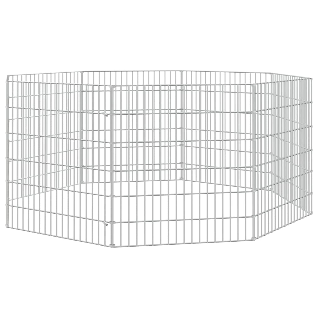 vidaXL Kojec dla zwierząt, 8 paneli, 54x60 cm, galwanizowane żelazo