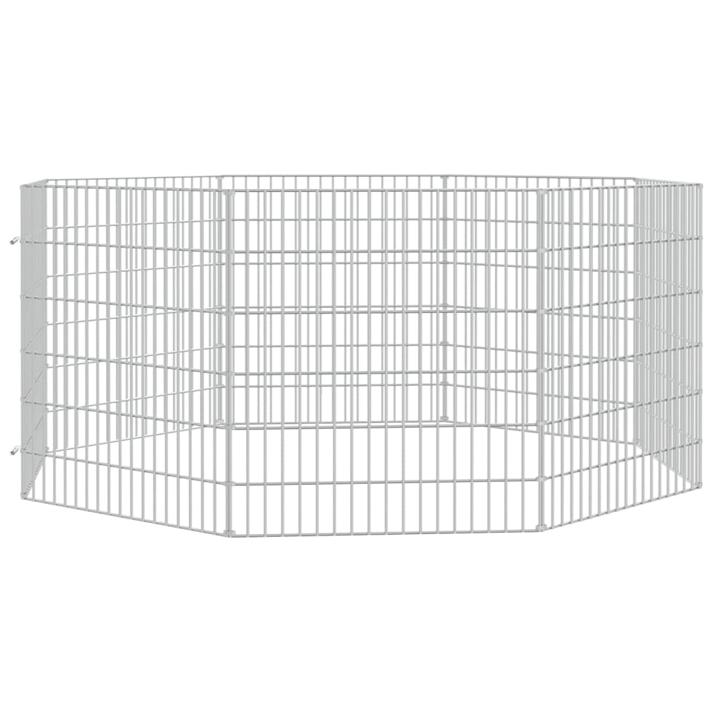vidaXL Kojec dla zwierząt, 8 paneli, 54x60 cm, galwanizowane żelazo