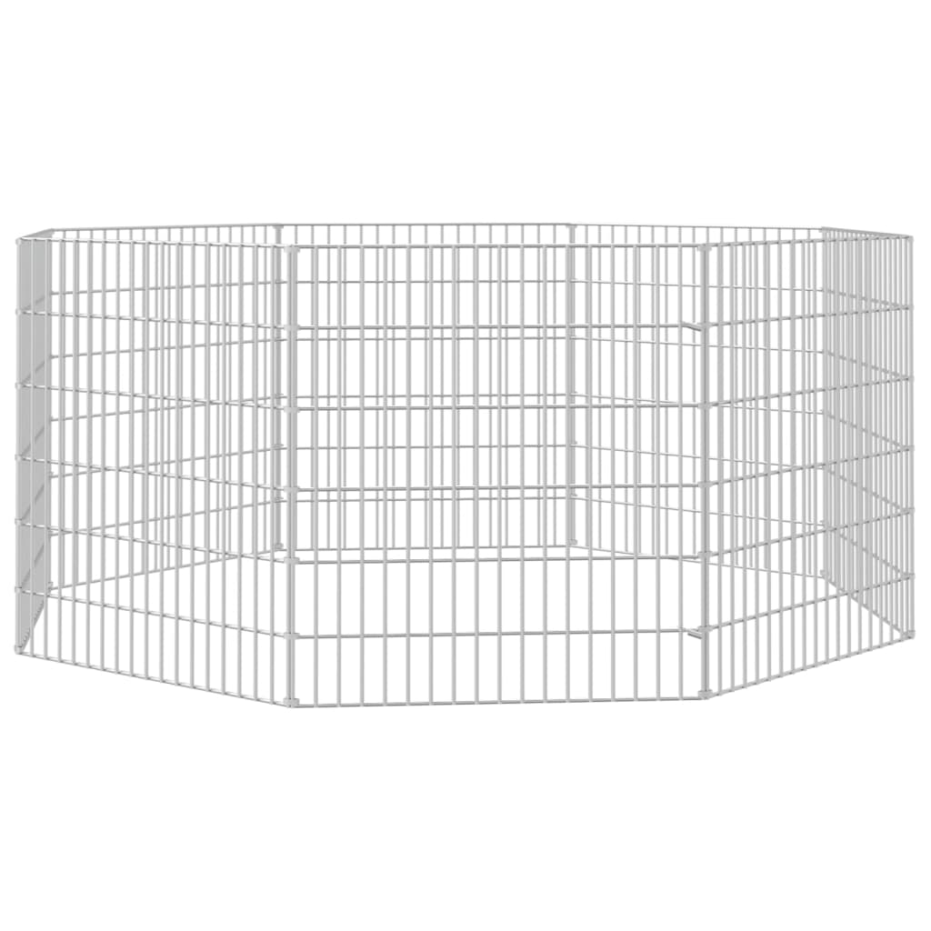 vidaXL Kojec dla zwierząt, 8 paneli, 54x60 cm, galwanizowane żelazo