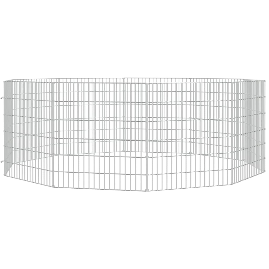 vidaXL Kojec dla zwierząt, 10 paneli, 54x60 cm, galwanizowane żelazo