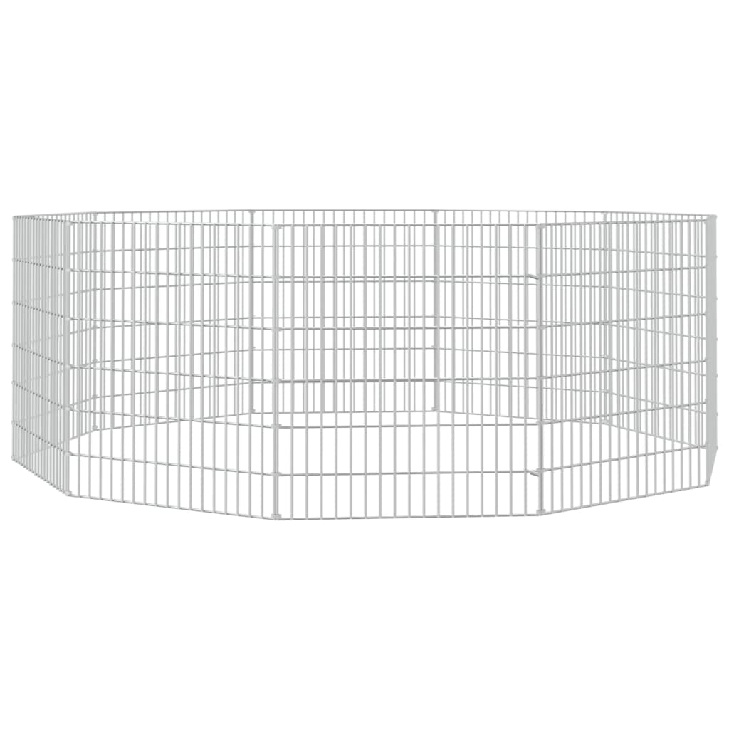 vidaXL Kojec dla zwierząt, 10 paneli, 54x60 cm, galwanizowane żelazo