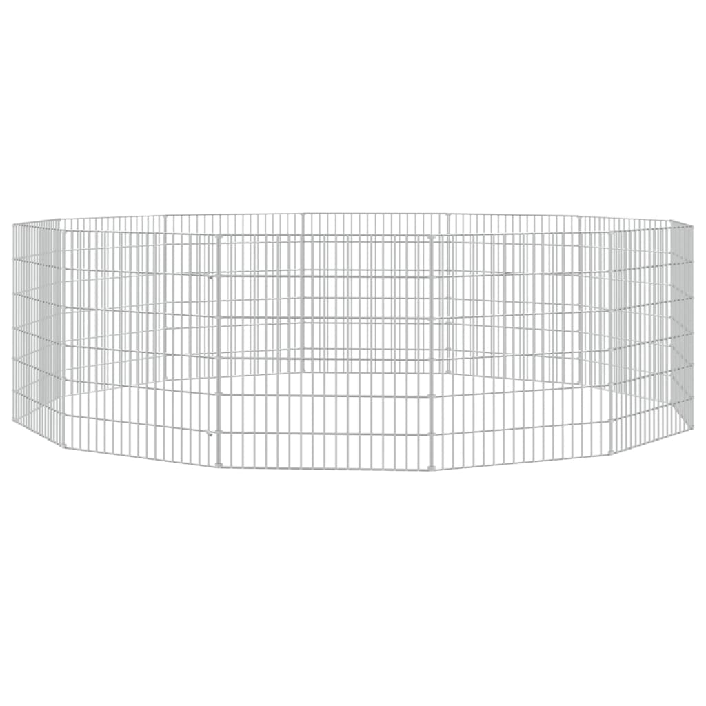 vidaXL Kojec dla zwierząt, 12 paneli, 54x60 cm, galwanizowane żelazo