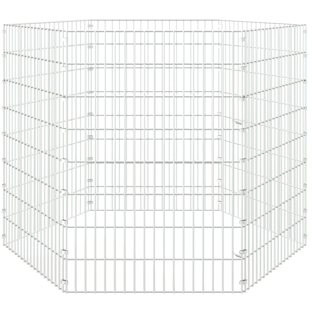 vidaXL Kojec dla zwierząt, 6 paneli, 54x80 cm, galwanizowane żelazo