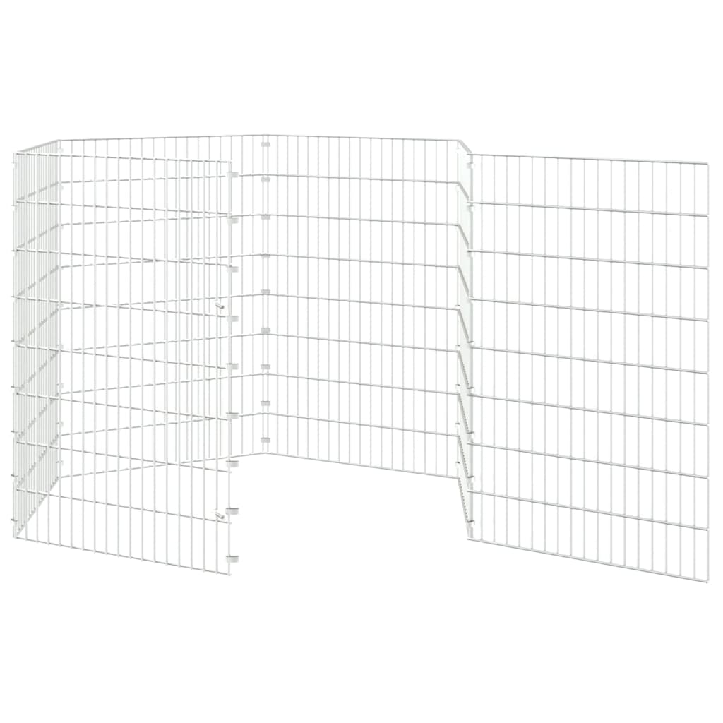 vidaXL Kojec dla zwierząt, 6 paneli, 54x80 cm, galwanizowane żelazo