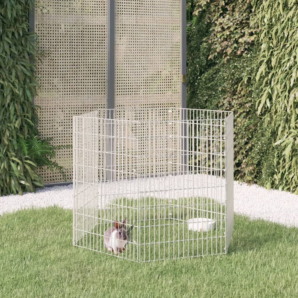 vidaXL Kojec dla zwierząt, 6 paneli, 54x80 cm, galwanizowane żelazo