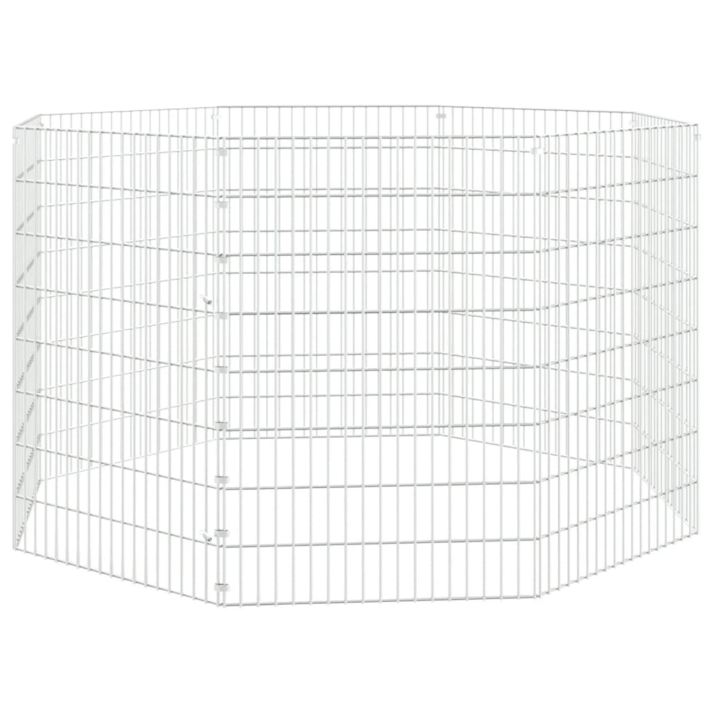 vidaXL Kojec dla zwierząt, 8 paneli, 54x80 cm, galwanizowane żelazo