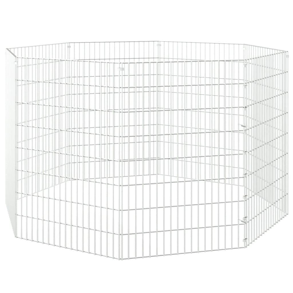 vidaXL Kojec dla zwierząt, 8 paneli, 54x80 cm, galwanizowane żelazo