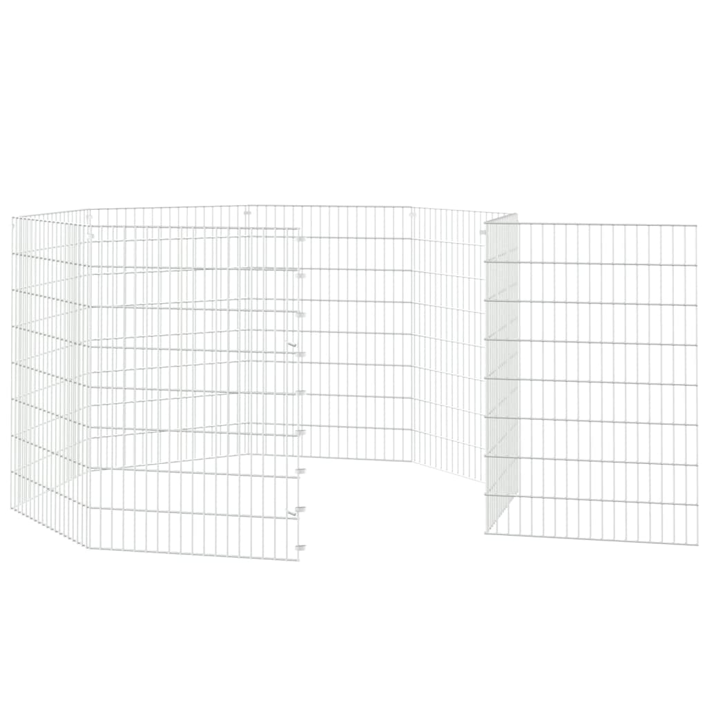 vidaXL Kojec dla zwierząt, 8 paneli, 54x80 cm, galwanizowane żelazo
