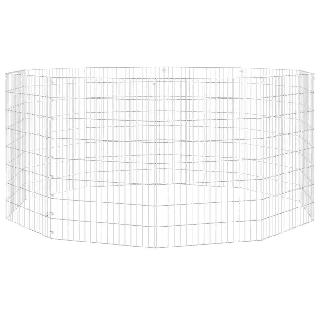 vidaXL Kojec dla zwierząt, 10 paneli, 54x80 cm, galwanizowane żelazo