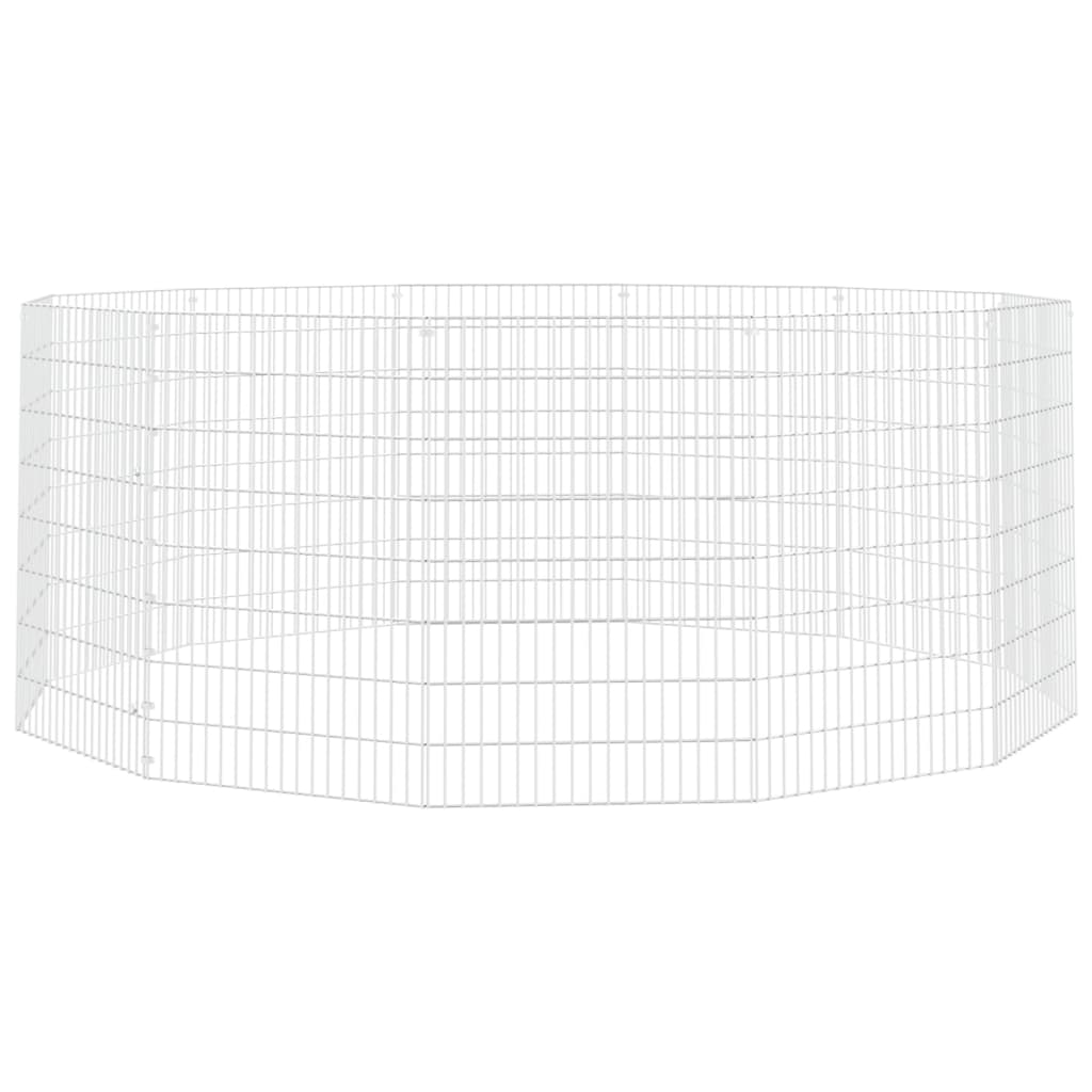 vidaXL Kojec dla zwierząt, 12 paneli, 54x80 cm, galwanizowane żelazo