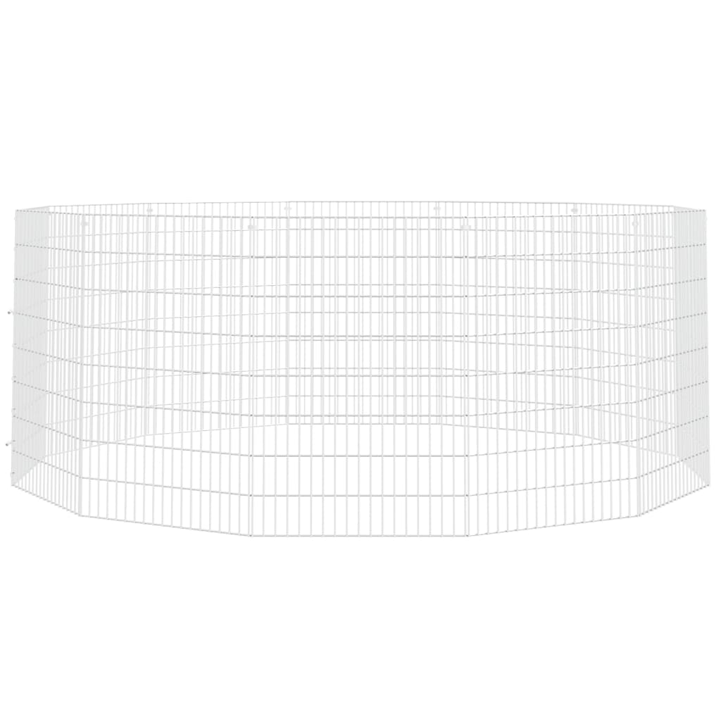 vidaXL Kojec dla zwierząt, 12 paneli, 54x80 cm, galwanizowane żelazo