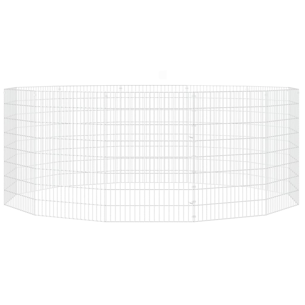 vidaXL Kojec dla zwierząt, 12 paneli, 54x80 cm, galwanizowane żelazo
