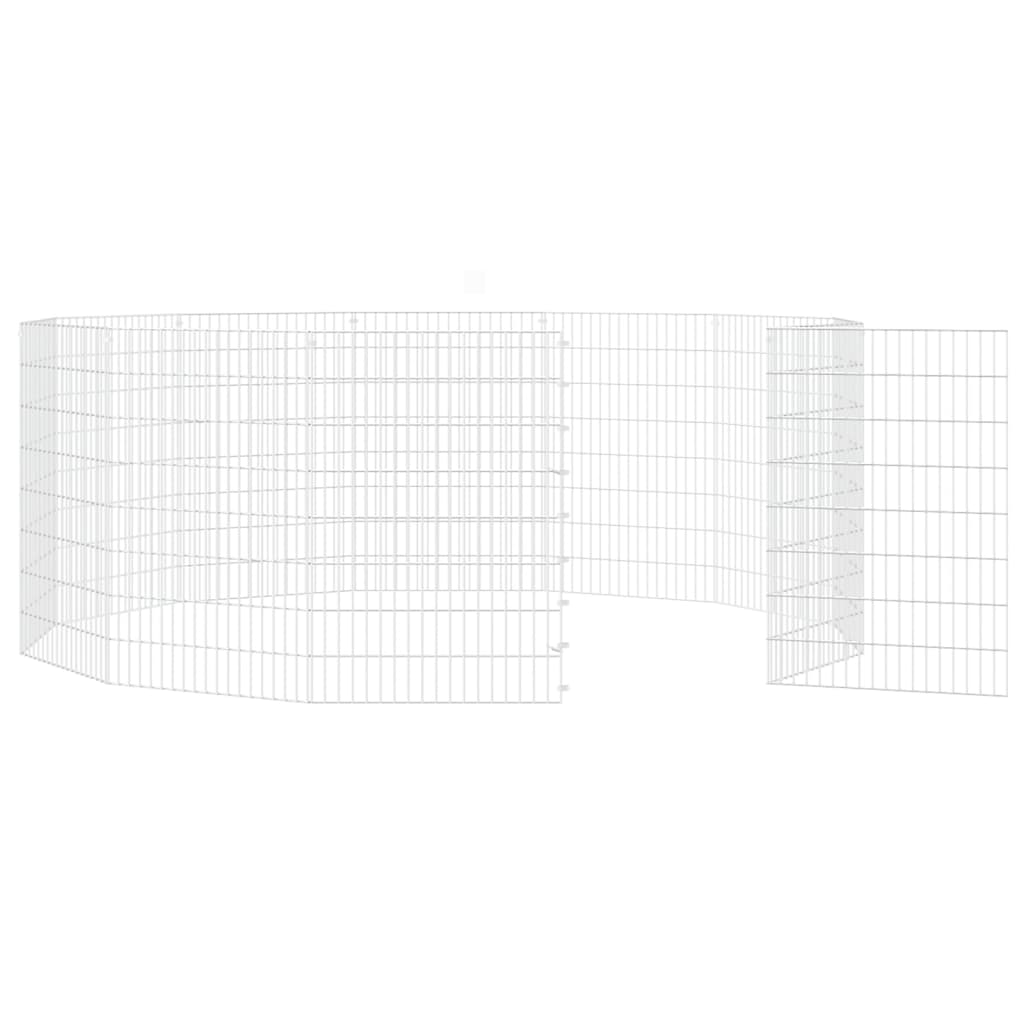 vidaXL Kojec dla zwierząt, 12 paneli, 54x80 cm, galwanizowane żelazo