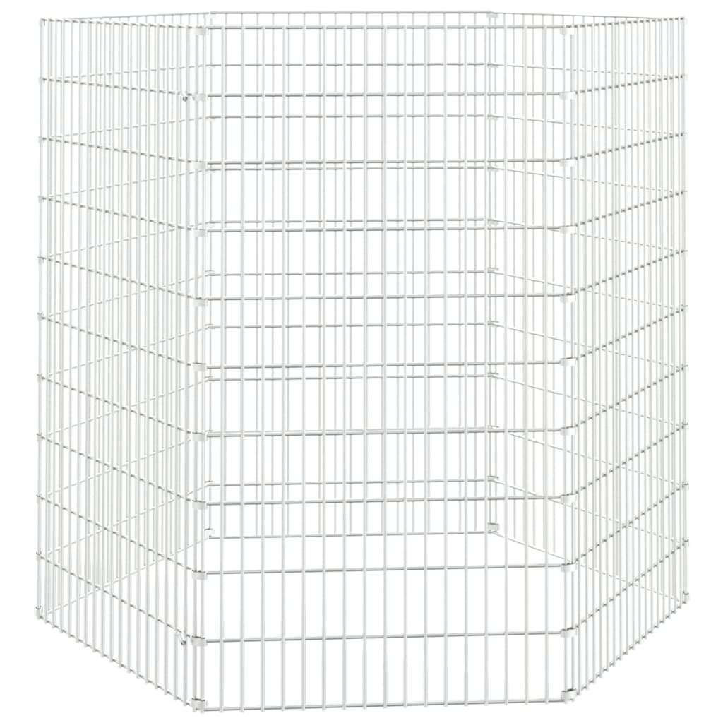 vidaXL Kojec dla zwierząt, 6 paneli, 54x100 cm, galwanizowane żelazo