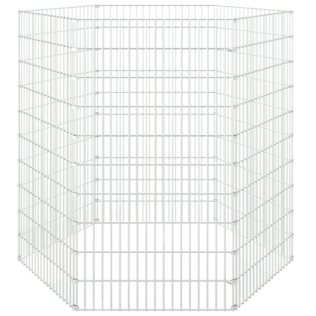 vidaXL Kojec dla zwierząt, 6 paneli, 54x100 cm, galwanizowane żelazo