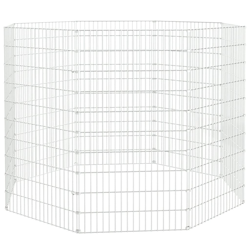 vidaXL Wybieg dla zwierząt wolnowybiegowych 8-panelowy 54x100 cm ocynkowany żelazo
