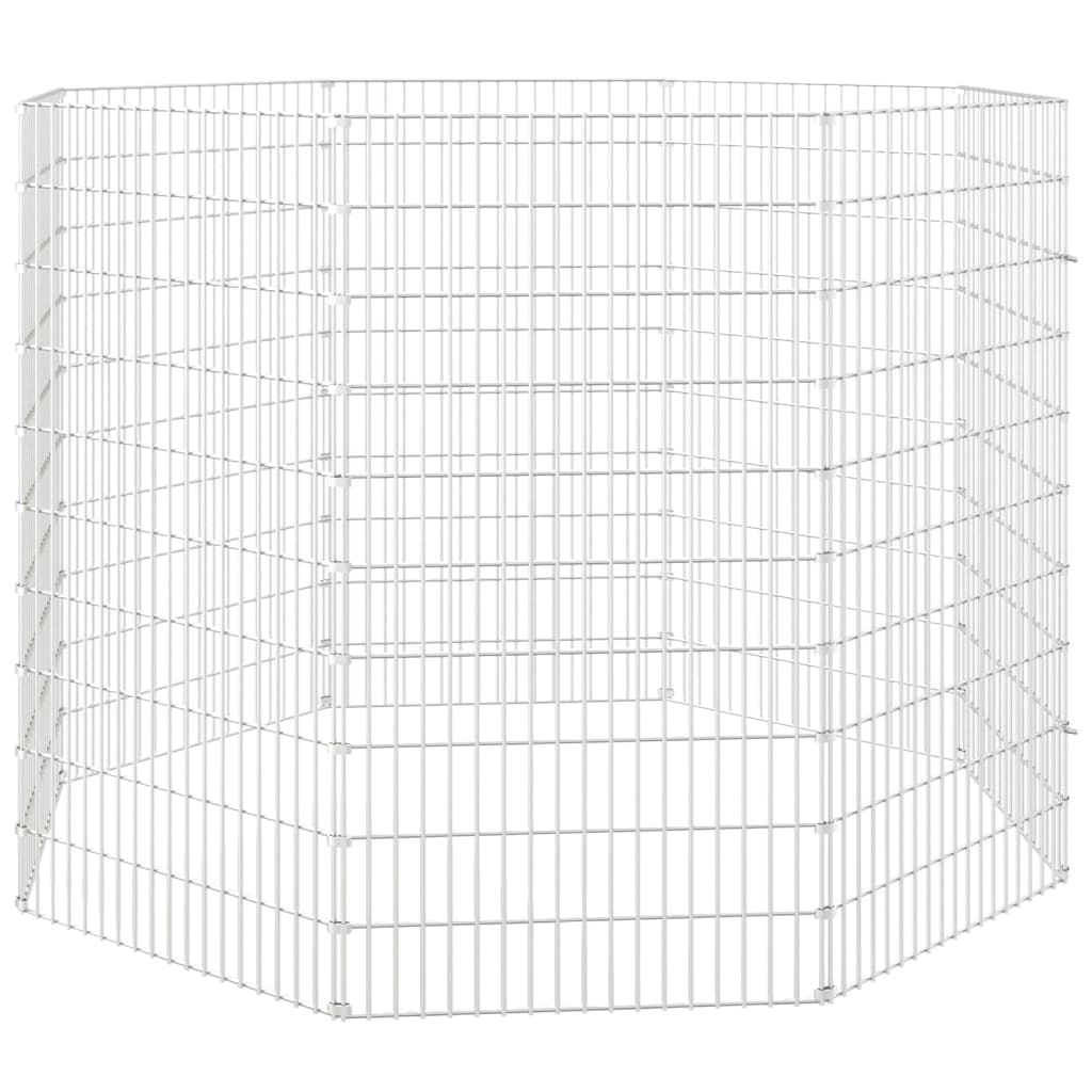 vidaXL Wybieg dla zwierząt wolnowybiegowych 8-panelowy 54x100 cm ocynkowany żelazo