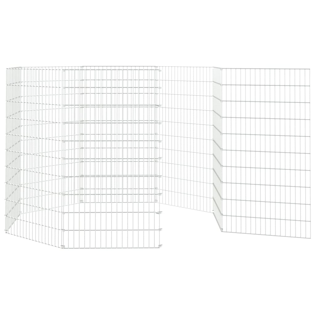 vidaXL Wybieg dla zwierząt wolnowybiegowych 8-panelowy 54x100 cm ocynkowany żelazo