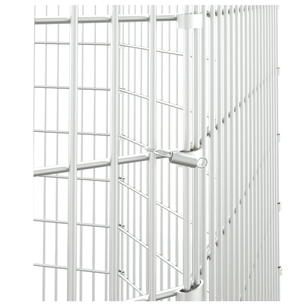 vidaXL Wybieg dla zwierząt wolnowybiegowych 8-panelowy 54x100 cm ocynkowany żelazo