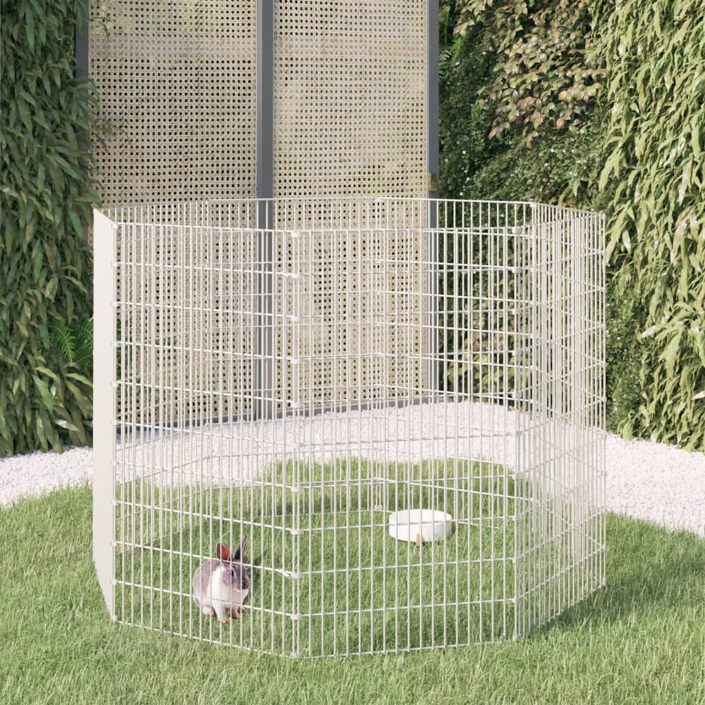 vidaXL Wybieg dla zwierząt wolnowybiegowych 8-panelowy 54x100 cm ocynkowany żelazo