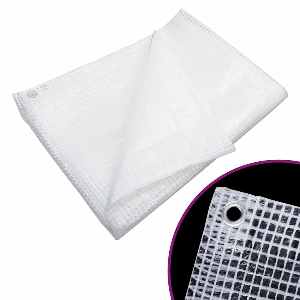 vidaXL Plandeka Leno, 140 g/m², 4x4 m, biała