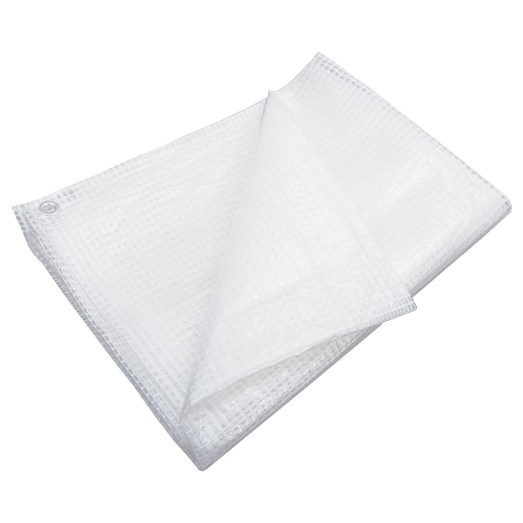 vidaXL Plandeka Leno, 140 g/m², 6x6 m, biała