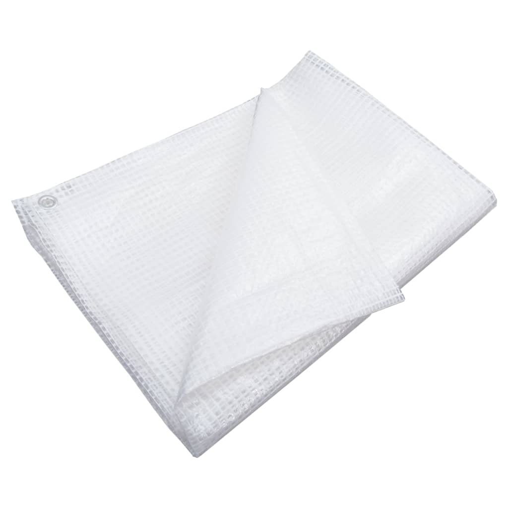 vidaXL Plandeka Leno, 140 g/m², 8x8 m, biała
