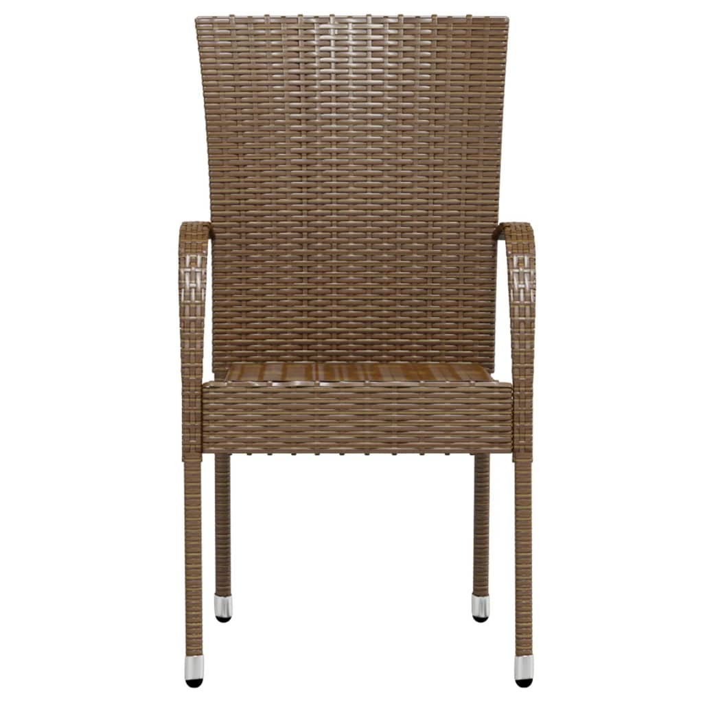 vidaXL 3-częściowy zestaw mebli ogrodowych, rattan PE, brązowy