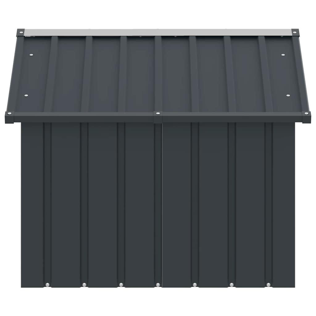 vidaXL Buda dla psa, antracytowa, 116,5x103x81,5 cm, stal
