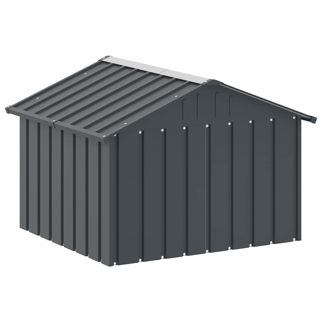 vidaXL Buda dla psa, antracytowa, 116,5x103x81,5 cm, stal