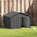 vidaXL Buda dla psa, antracytowa, 116,5x103x81,5 cm, stal
