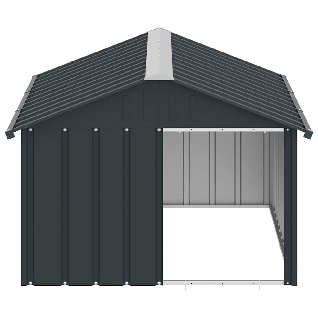 vidaXL Buda dla psa, antracytowa, 116,5x153x81,5 cm, stal