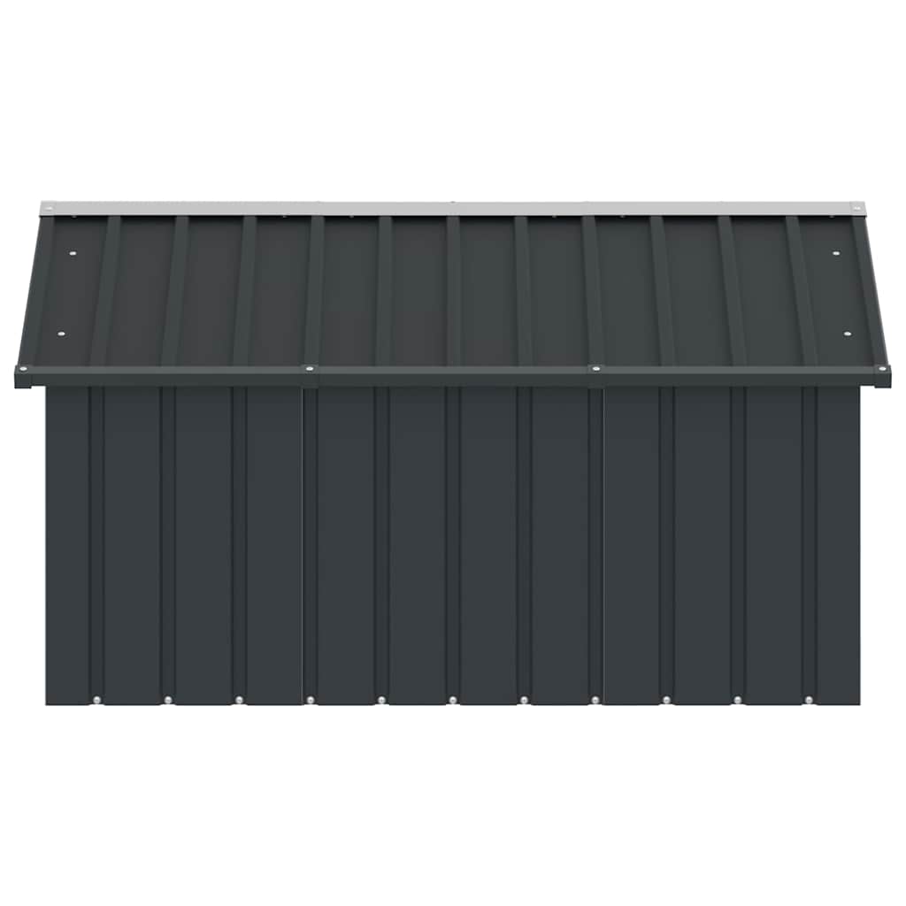 vidaXL Buda dla psa, antracytowa, 116,5x153x81,5 cm, stal