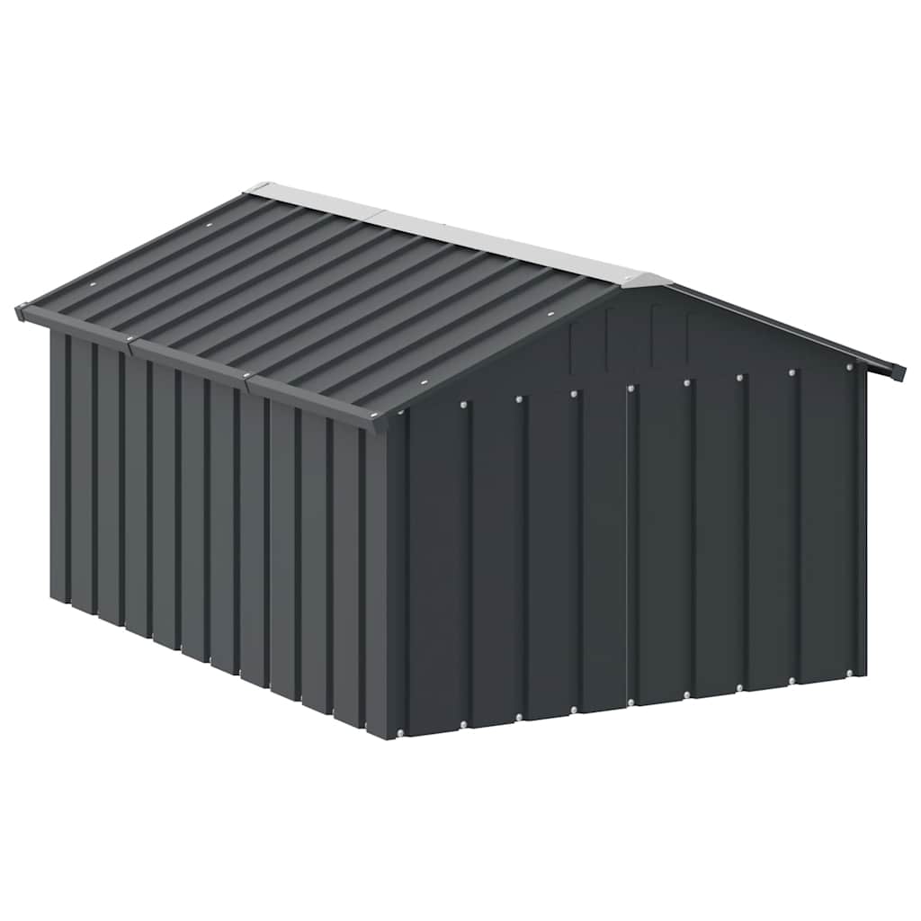 vidaXL Buda dla psa, antracytowa, 116,5x153x81,5 cm, stal