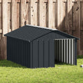 vidaXL Buda dla psa, antracytowa, 116,5x153x81,5 cm, stal