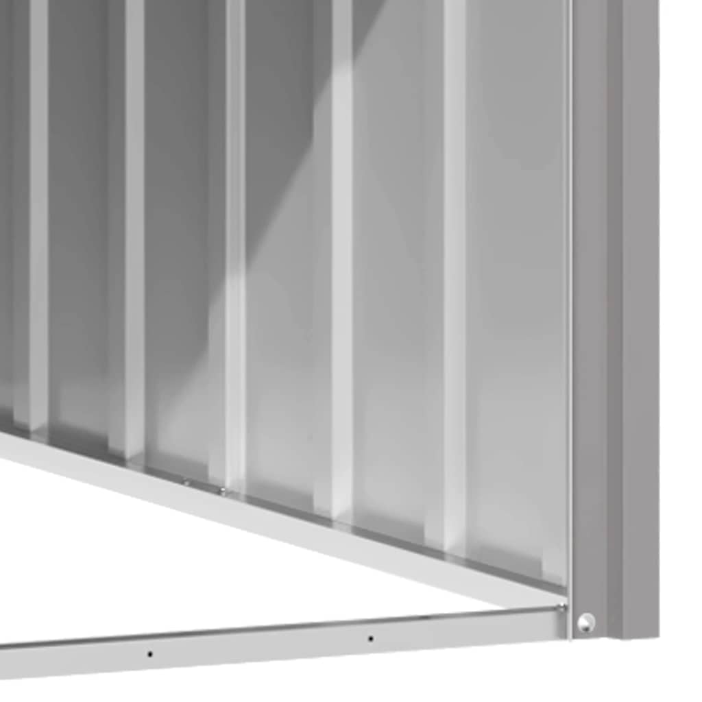 vidaXL Buda dla psa, szara, 116,5x103x81,5 cm, stal