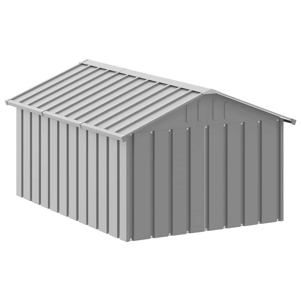 vidaXL Buda dla psa, szara, 116,5x153x81,5 cm, stal