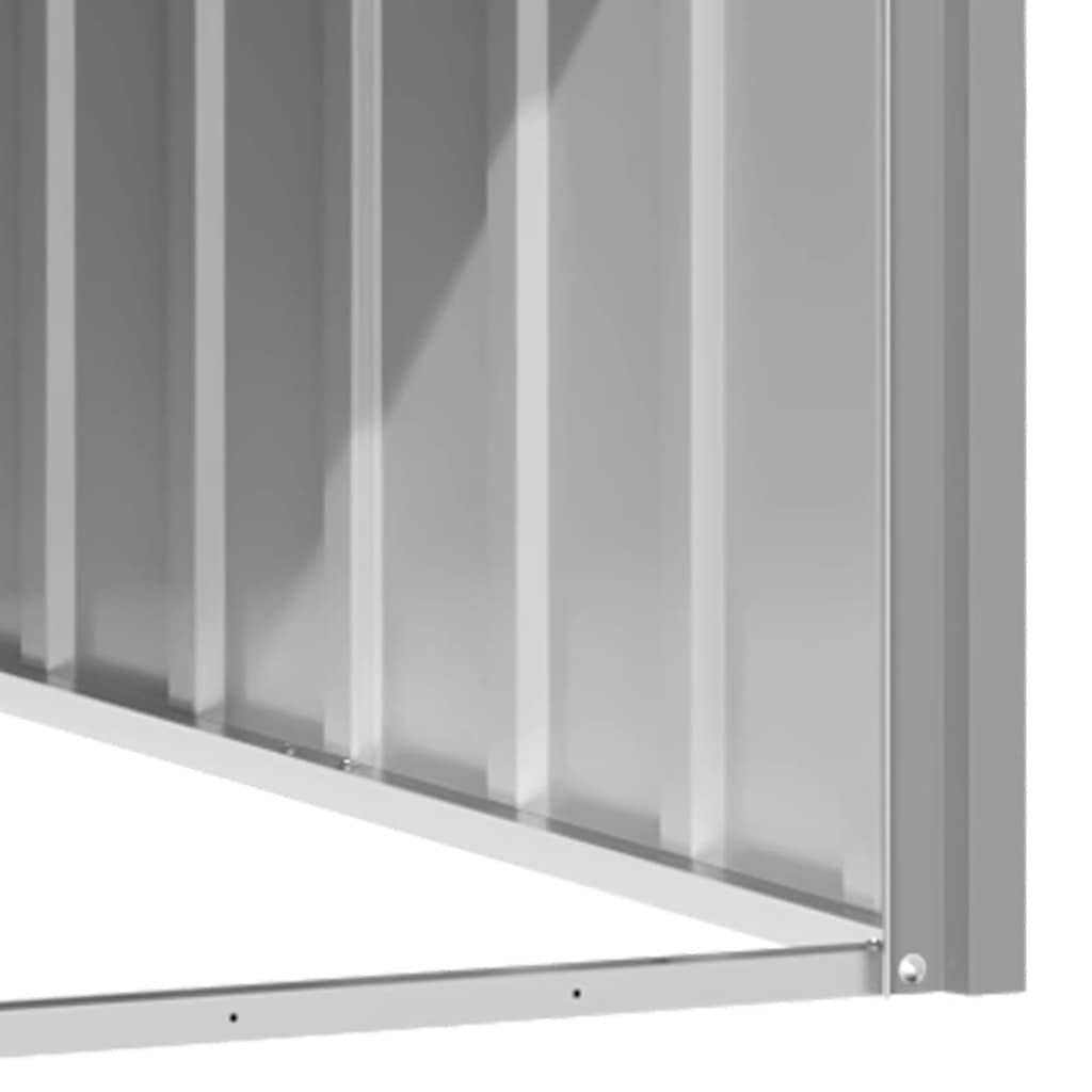 vidaXL Buda dla psa, szara, 116,5x153x81,5 cm, stal